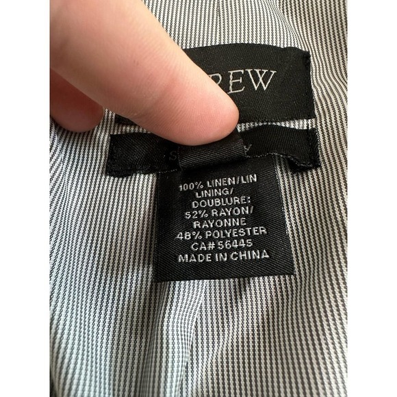 J. Crew schoolboy linen black tipped Blazer size 2 - Picture 8 of 8